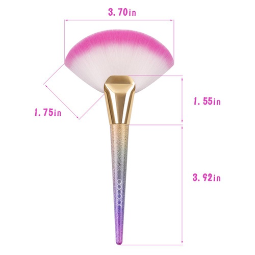  Docolor Professional Fan Makeup Brushes Face Highlighting Make Up Cosmetic Tool
