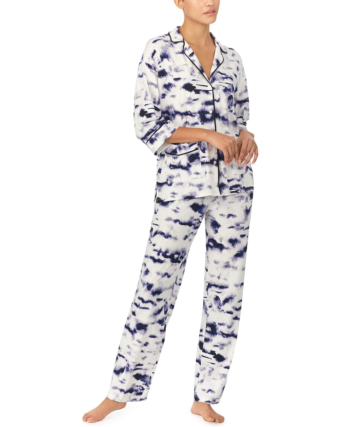 Donna Karan 3u002F4 Sleeve Pajama Set