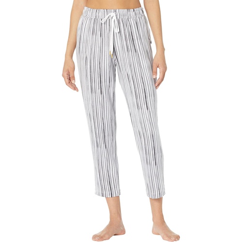  Donna Karan Long Sleeve Sleep Top and Crop Pants