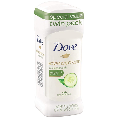  Dove go fresh Antiperspirant Deodorant, Cool Essentials 2.6 oz, Twin Pack
