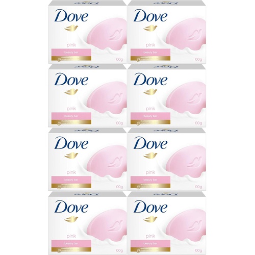  Dove Pink Beauty Cream Bar Soap, 100 Gram / 3.5 Ounce Bars (Pack of 8)