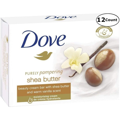  Dove Purely Pampering Shea Butter Beauty Bar Soap, 3.5 Ounce / 100 Gram (Pack of 12 Bars)