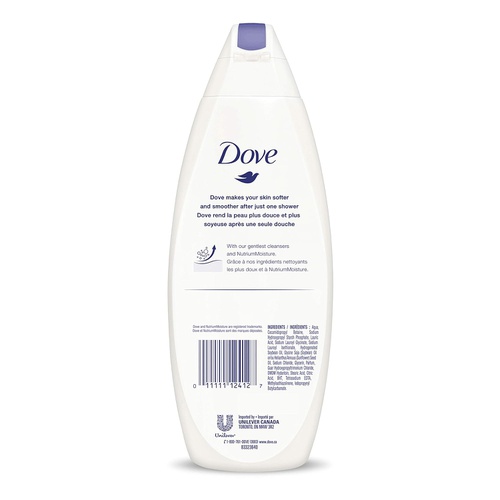  Dove Body Wash with Skin Natural Nourishers for Instantly Soft Skin and Lasting Nourishment Deep Moisture Effectively Washes Away Bacteria While Nourishing Your Skin 22 oz, 4 Count
