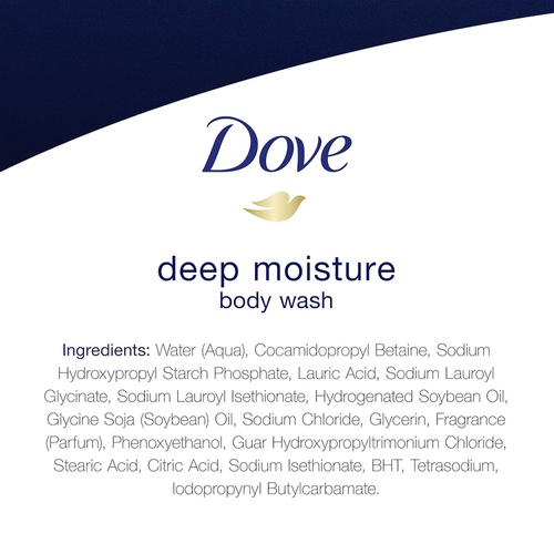  Dove Body Wash with Skin Natural Nourishers for Instantly Soft Skin and Lasting Nourishment Deep Moisture Effectively Washes Away Bacteria While Nourishing Your Skin 22 oz, 4 Count