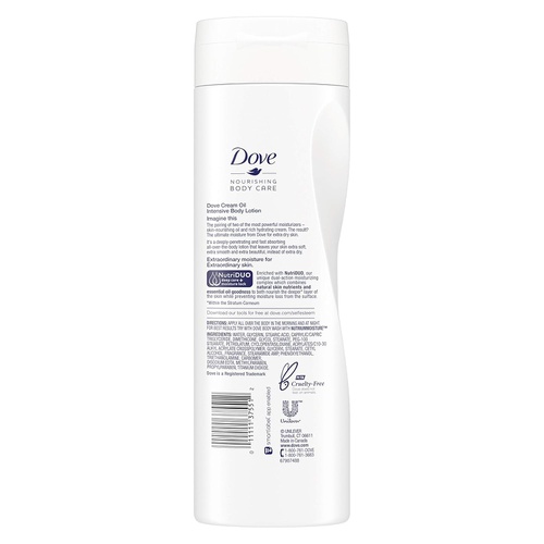  Dove Cream Oil Body Lotion, Intensive, 13.5 oz 3 ct