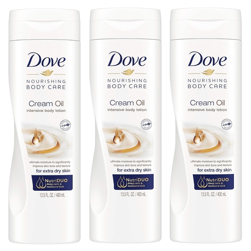  Dove Cream Oil Body Lotion, Intensive, 13.5 oz 3 ct