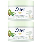 Dove Exfoliating Body Polish, Kiwi Seeds & Cool Aloe, 10.5 Ounce (Pack of 2)