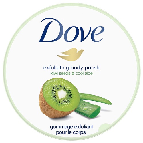  Dove Exfoliating Body Polish, Kiwi Seeds & Cool Aloe, 10.5 Ounce (Pack of 2)