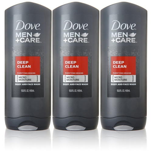  Dove Men+Care Body and Face Wash, Deep Clean, 13.5 Ounce (Pack of 3)