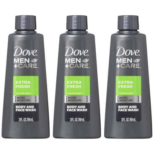  Dove Men+Care Body & Face Wash, Extra Fresh (Pack of 3) 3 oz each