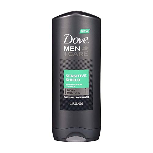  Dove Men + Care Body & Face Wash, Sensitive Shield 13.50 oz (Pack of 4)