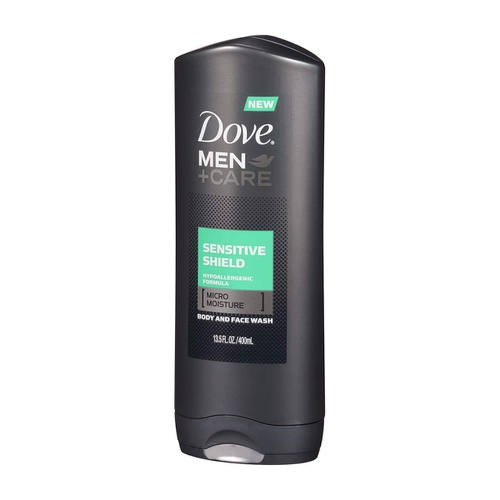  Dove Men + Care Body & Face Wash, Sensitive Shield 13.50 oz (Pack of 4)