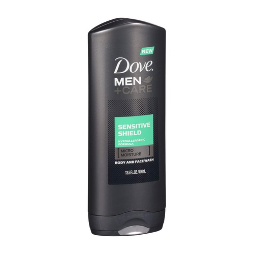  Dove Men + Care Body & Face Wash, Sensitive Shield 13.50 oz (Pack of 4)