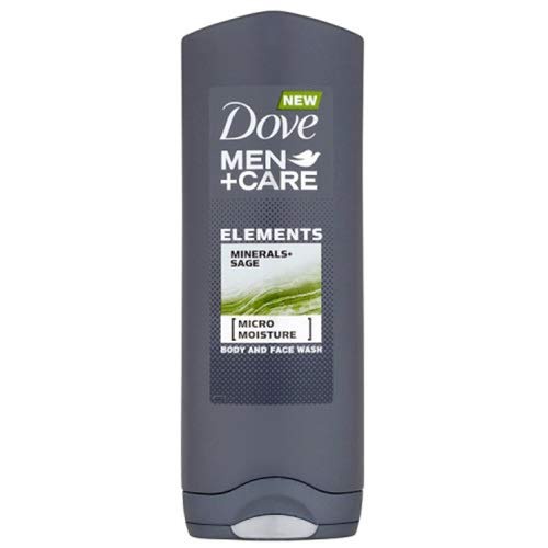  Dove Men Care Body & Face Wash, Minerals and Sage - 13.5 Fl Oz / 400 mL X 6 Pack Case, Made in Germany