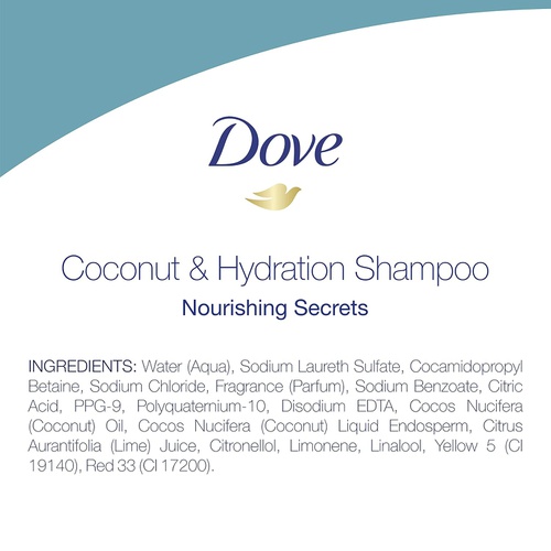  Dove Nourishing Secrets Shampoo for Dry Hair Coconut and Hydration With Refreshing Lime Scent 12 oz 6 Count