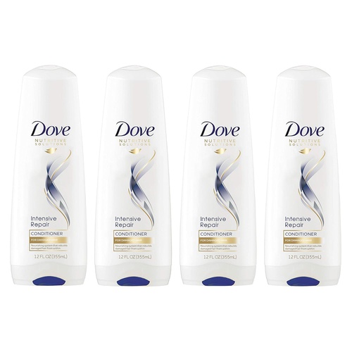  Dove Nutritive Solutions Strengthening Shampoo Formula for Damaged Hair Intensive Repair Dry Hair Shampoo With Keratin Actives 12 oz, 4 Count
