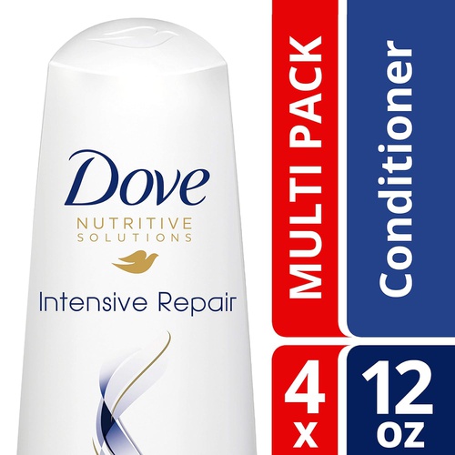  Dove Nutritive Solutions Strengthening Shampoo Formula for Damaged Hair Intensive Repair Dry Hair Shampoo With Keratin Actives 12 oz, 4 Count