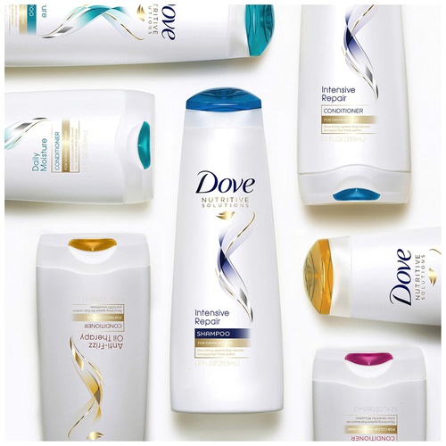  Dove Nutritive Solutions for Dry Hair, Intensive Repair, Deep Conditioner, 12 Fl Oz (Pack of 4)