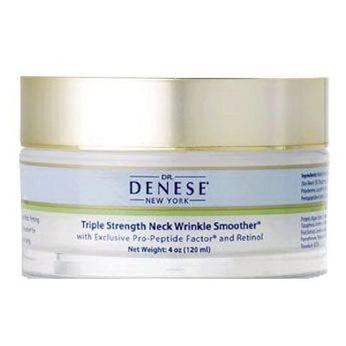  Dr. Denese SkinScience Triple Strength Neck Wrinkle Smoother Tighter, Firmer Neck with Enhanced Peptide Technology, Retinol, Marine Collagen, Soy, Jojoba & More - Paraben-Free, Cru
