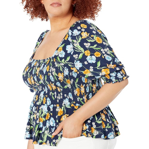  Draper James Plus Size Knit Smocked Top