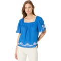 Draper James Maren Top in Embroidered Floral