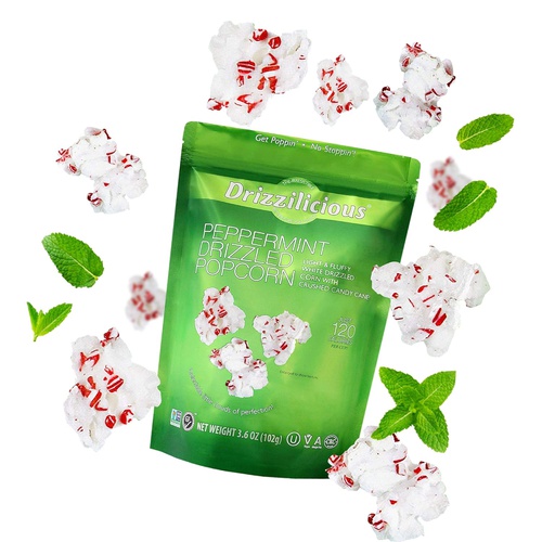  Drizzilicious - Peppermint Drizzled Popcorn (6 Pack, 3.6oz)