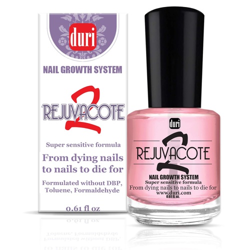  duri Rejuvacote 2 Nail Growth System Base and Top Coat - Nails Hardening, Repair, Chipping, Strengthen, Breaking and Brittle Treatment (2 pack - 0.61 fl.oz. each)