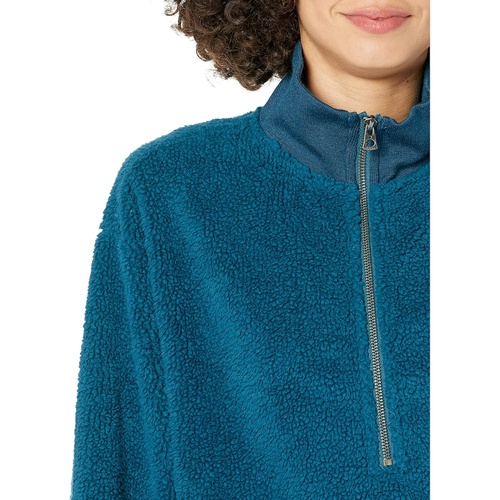  Dylan by True Grit Sherpa Modern Zip Pullover Sweatshirt