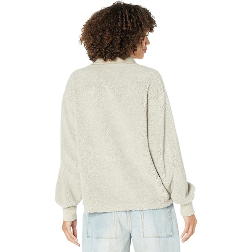  Dylan by True Grit Sherpa Modern Zip Pullover Sweatshirt