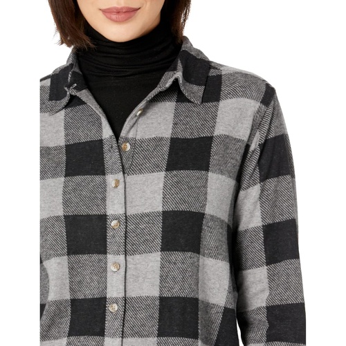 Dylan by True Grit Railey Sweater Knit Long Sleeve Scout Plaid Shirt Shacket