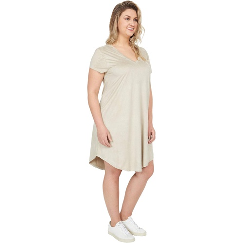  Dylan by True Grit Soft Suede Knits Short Sleeve Babydoll Dress