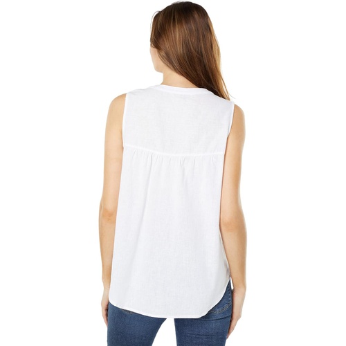  Dylan by True Grit Taylor Cotton Linen Shirt Tail Tank