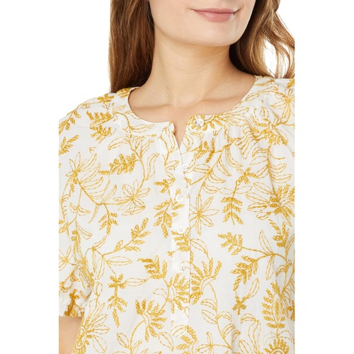  Dylan by True Grit Charlie Wildflower Embroidered Raglan Blouse
