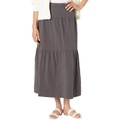 Dylan by True Grit 100% Cotton Tiered Maxi Skirt