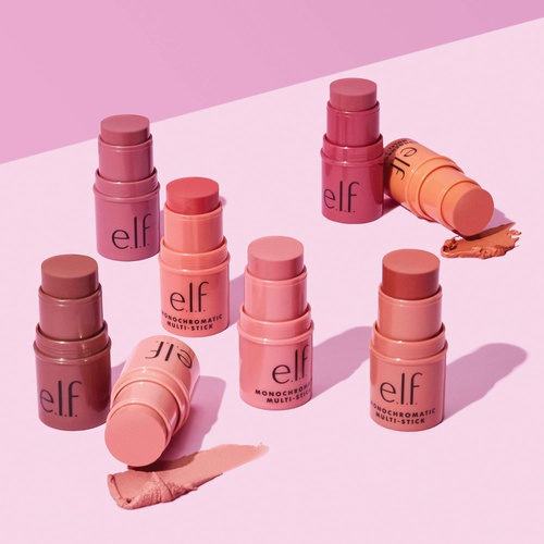  E.l.f. Cosmetics e.l.f., Monochromatic Multi Stick, Creamy, Lightweight, Versatile, Luxurious, Adds Shimmer, Easy To Use On The Go, Blends Effortlessly, Glistening Peach, 0.155 Oz