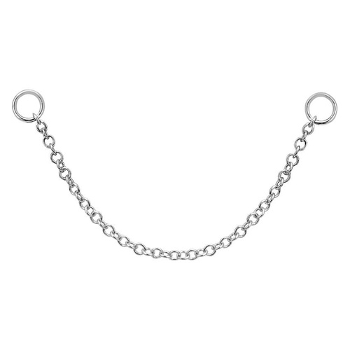 EF Collection Single Chain Charm_WHITE GOLD