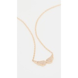 EF Collection 14k Gold Double Angel Wing Necklace