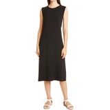 Eileen Fisher Sleeveless Jersey Shift Dress_BLACK