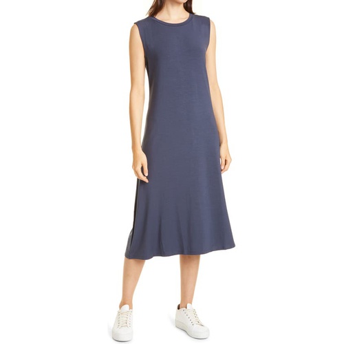  Eileen Fisher Sleeveless Jersey Shift Dress_OCEAN