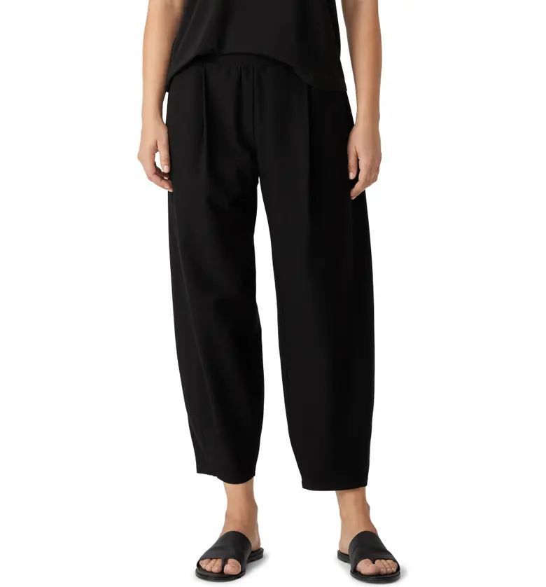 Eileen Fisher Relaxed Ankle Pants_BLACK
