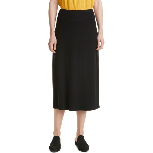  Eileen Fisher A-Line Skirt_BLACK