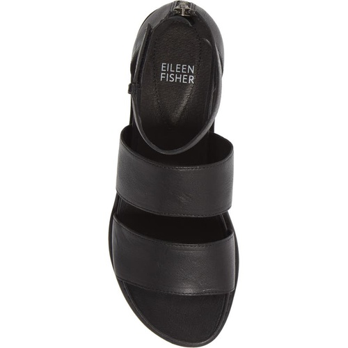 Eileen Fisher Keno Platform Sandal_BLACK LEATHER