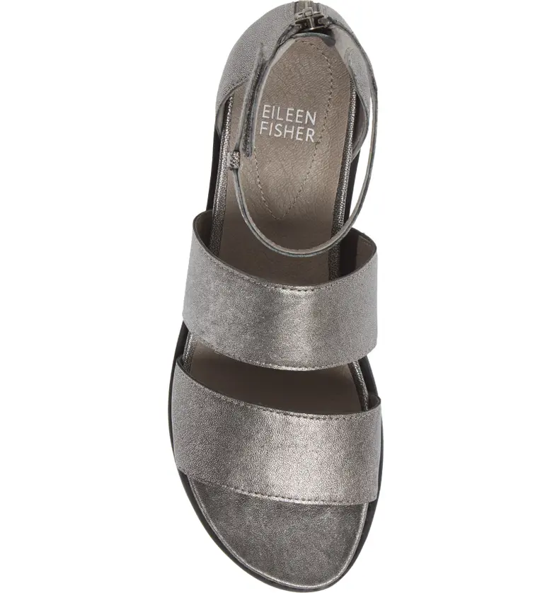  Eileen Fisher Keno Platform Sandal_SILVER