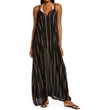 Elan Stripe Cover-Up Maxi Dress_BLACK STRIPE