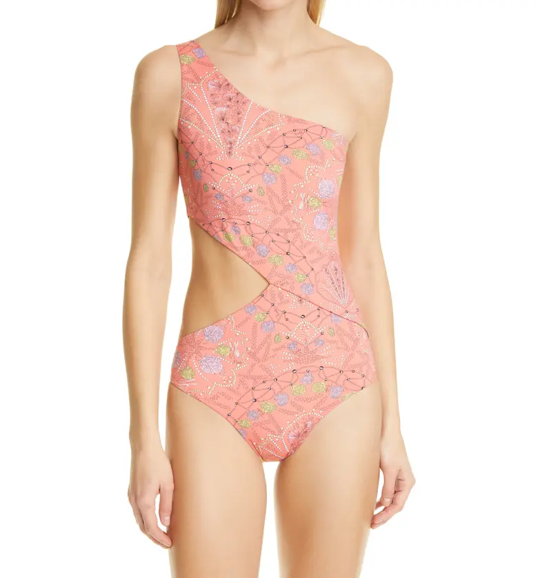 Emilio Pucci Cutout One-Piece Swimsuit_CORAL