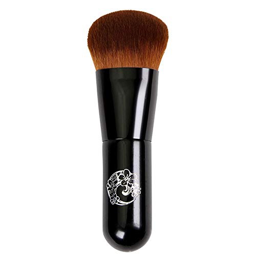  ENERGY Kabuki Foundation Face Powder Brush Portable Makeup Cosmetic Tool（Black）