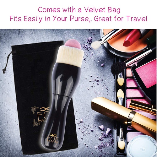  Travel Makeup Brush Sponge Retractable, Sponge will Retract [by EOE] ALL in ONE, Great for Travel. For Liquid Foundation and Powder Foundation or Blush. Great Cosmetic Tool for fac
