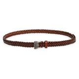 Etro Braided Leather Belt_MED BROWN
