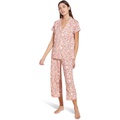 Eberjey Gisele Printed Short Sleeve Crop Pajama