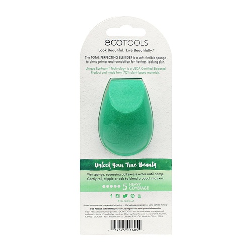  Ecotools Perfecting Sponge Makeup Blender, Beauty Sponge, Made with Recycled and Sustainable Materials
